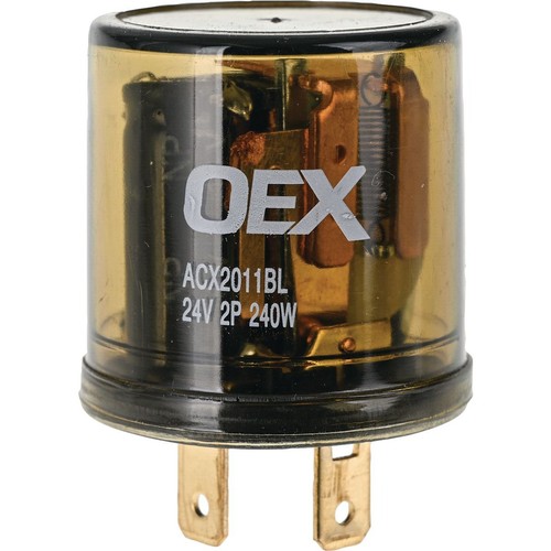 OEX Flasher Relay 24V Electronic 126W (Max) - 2 Terminals - ACX2011BL Car Wiring