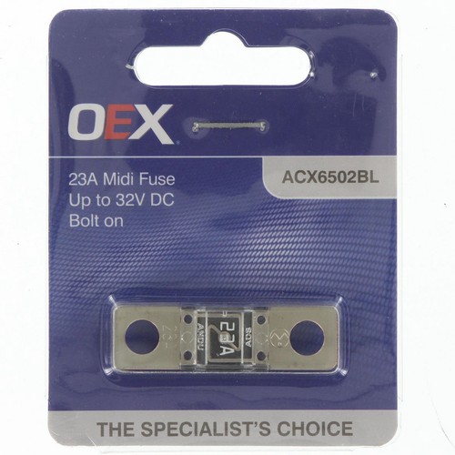 OEX Midi Fuse, 23A Bolt On - Single Pack - ACX6502BL Car Wiring Adapter