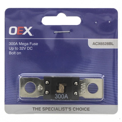 OEX Mega Fuse, 300A Bolt On - Single Pack - ACX6528BL Car Wiring Adapter