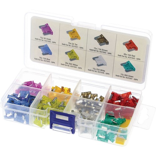 OEX Low Profile Mini Fuse Assortment Kit - 166pcs - ACX1735 Car Wiring Adapter