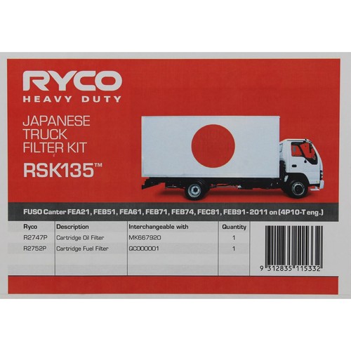 Ryco Truck Filter Service Kit - RSK135 Auto Part