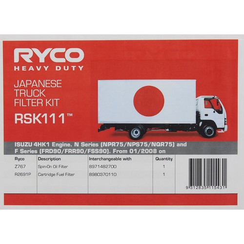 Ryco Truck Filter Service Kit - RSK111 Auto Part