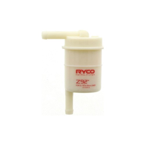 Ryco In-Line Plastic Fuel Filter 90 Deg 8mm 5/16in Barbs - Z92 Auto Part