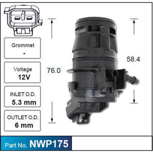 Nice Windscreen Washer Pump - NWP175 Hardware