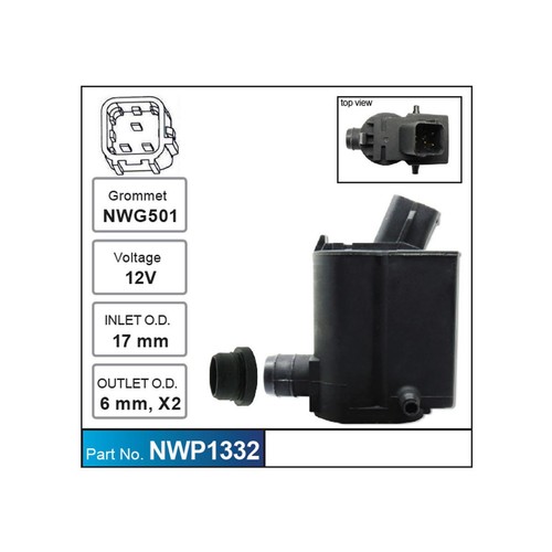 Nice Windscreen Washer Pump - NWP1332 Hardware
