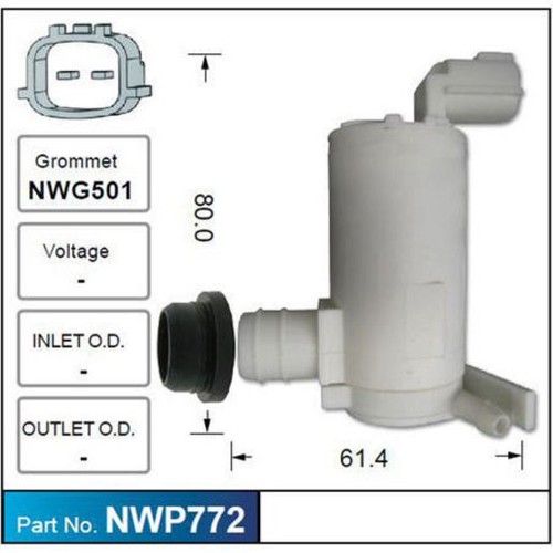 Nice Windscreen Washer Pump - NWP772 Hardware