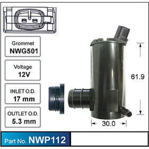 Nice Windscreen Washer Pump - NWP112 Hardware