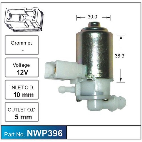 Nice Products Windscreen Washer Pump - NWP396 Hardware