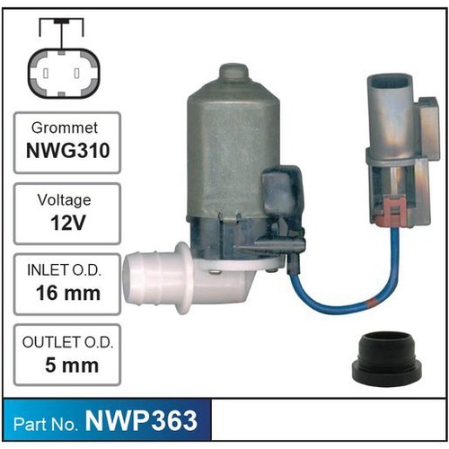 Nice Products Windscreen Washer Pump - NWP363 Hardware