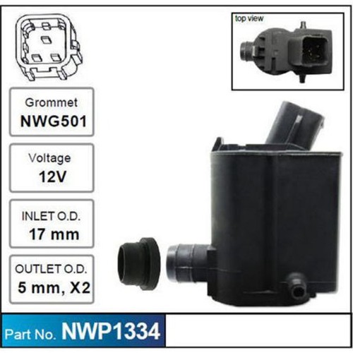 Nice Windscreen Washer Pump - NWP1334 Hardware