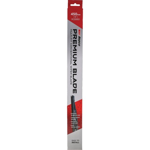 Repco Premium Conventional Wiper Blade 450mm (18 inch) - RCB18S1 Auto Part