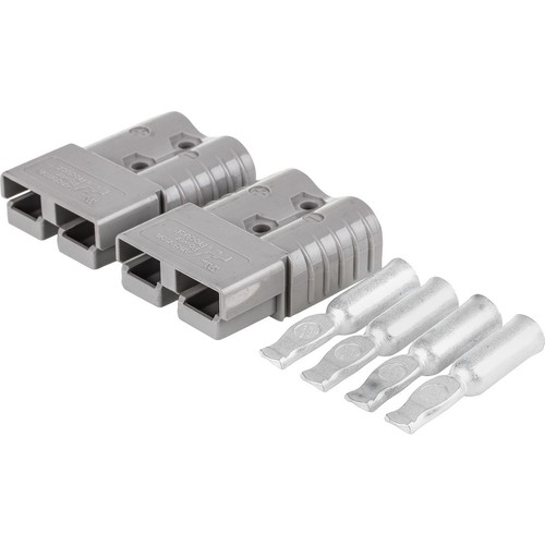 OEX 120A Genuine Anderson Plug Connector, Grey - 1 Pair with Terminals - ACX2767