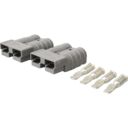 OEX 50A Genuine Anderson Plug Connector, Grey - 1 Pair with Terminals - ACX2760