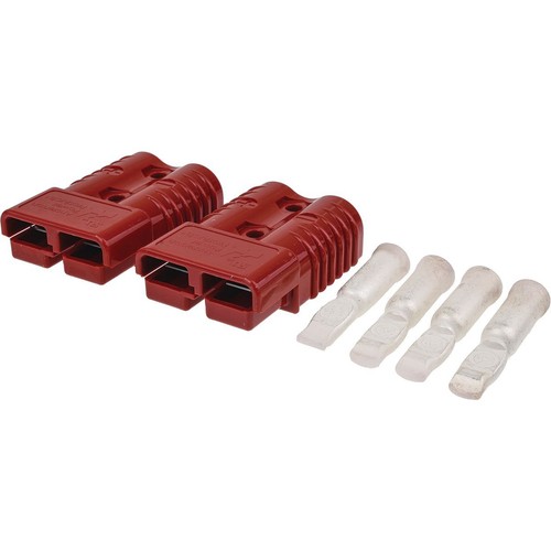 OEX 175A Genuine Anderson Plug Connector, Red - 1 Pair with Terminals - ACX2763