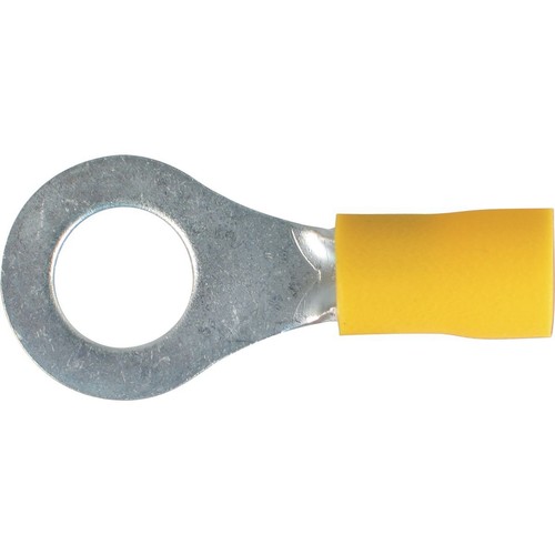 OEX Crimp Terminal Ring Yellow ID 8.4mm Vinyl 10 Pce - ACX3061BL Car Wiring