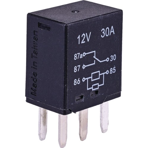 OEX Micro Relay 12V 30/30A 5 Pin Resistor Protected - Change Over 1 Pce - ACX198