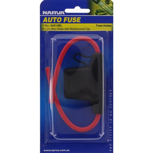 Narva In Line Maxi Blade Fuse Holder 1 Way 60A 1 Pce - 54414BL Car Wiring