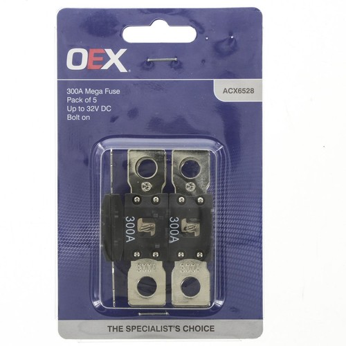 OEX Mega Fuse, 300A Bolt On - Pack of 5 - ACX6528 Car Wiring Adapter
