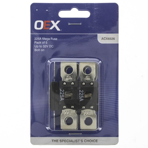 OEX Mega Fuse, 225A Bolt On - Pack of 5 - ACX6526 Car Wiring Adapter