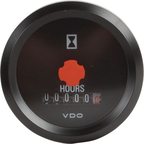 VDO Hour Meter Round 52mm Analogue 24V - 331810012007 Auto