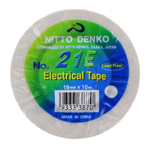 Nitto Pvc Tape 10M - White - 19MMX10MWT-E Plumbing