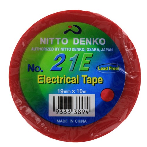 Nitto Pvc Tape 10M - Red - 19MMX10MRD-E Plumbing