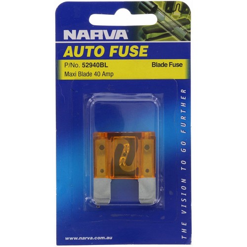 Narva Maxi Blade Fuse 40A Orange 1 Pce - 52940BL Car Wiring Adapter Auto Part