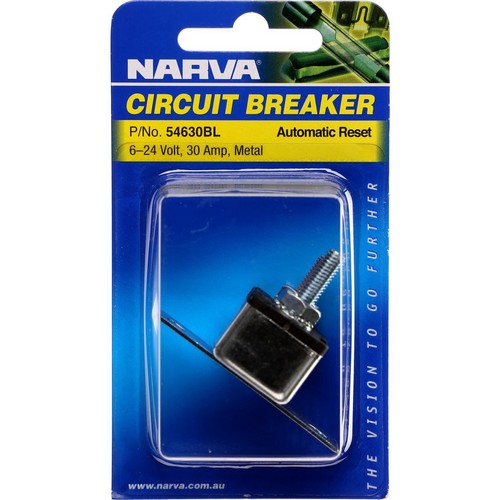 Narva Circuit Breaker Auto Reset 30A 1 Pce - 54630BL Car Wiring Adapter