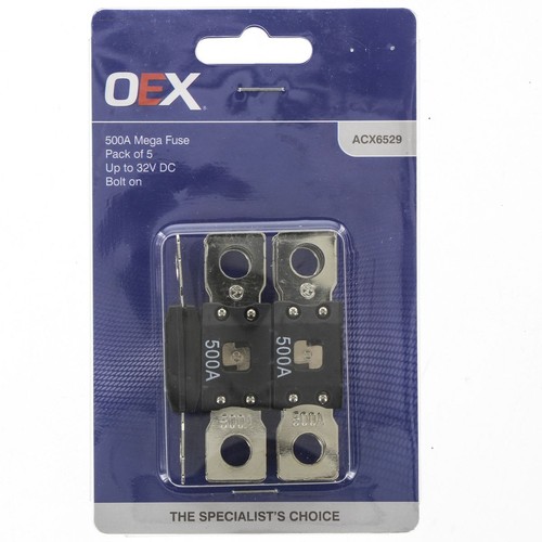 OEX Mega Fuse, 500A Bolt On - Pack of 5 - ACX6529 Car Wiring Adapter