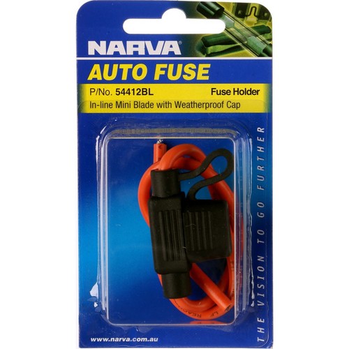 Narva In Line Mini Blade Fuse Holder 1 Way 30A 1 Pce - 54412BL Car Wiring