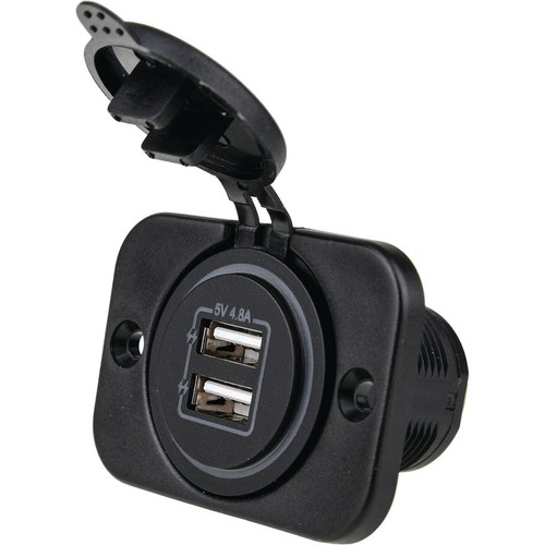 Drivetech 4x4 12/24V Dual USB Socket 2.4A Per USB - DT-17102 Car Charger