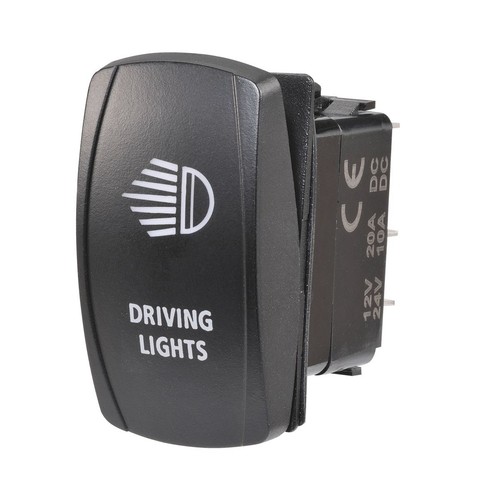 Narva Sealed Rocker Switch Off/On SPDT 12V/24V Blue LED Illuminated Driving Ligh