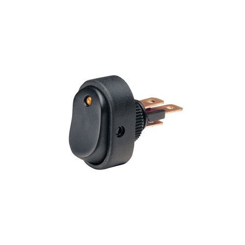 Narva Rocker Switch Off/On SPST Amber LED (Contacts Rated 30A @ 12V) - 62057BL