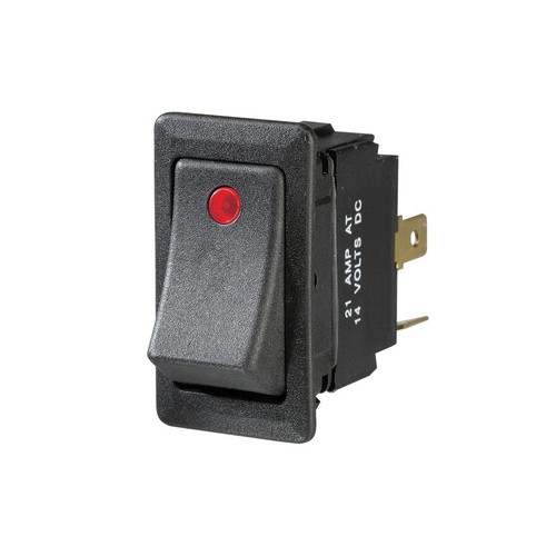 Narva Heavy Duty Rocker Switch Off/On SPST Red Illuminated (Contacts Rated 20A @