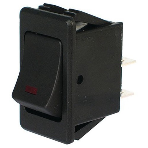 OEX Rocker Switch On/Off DPST 12V Red Illumination (Contacts Rated 20A @ 12V) -