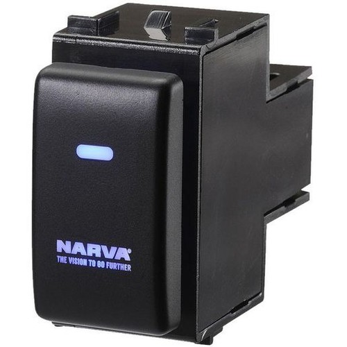 Narva Nissan Style Sealed Push Switch Off/On SPDT 12V Blue LED (Contacts Rated 3