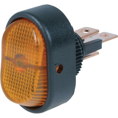 OEX Rocker Switch On/Off/SPST 12V 30A Amber Illumination - ACX3798 Car Wiring