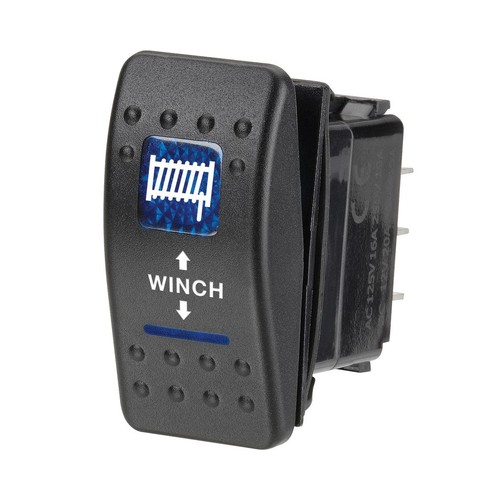 Narva Sealed Rocker Switch Momentary On/Off/Momentary On DPDT 12V Blue Illuminat