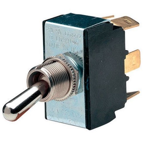 Narva Heavy Duty Toggle Switch On/On DPDT (Contacts Rated 25A @ 12V) - 60066BL