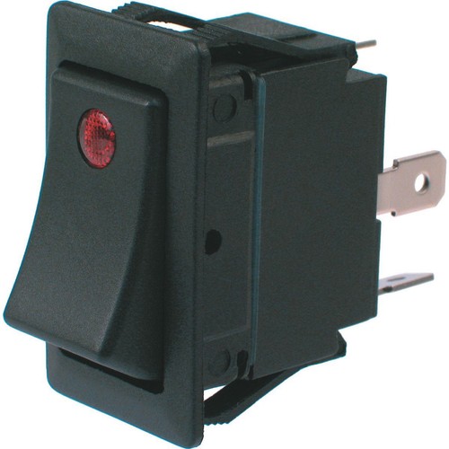 OEX Rocker Switch On/Off SPST 12V Red Illuminated (Contacts Rated 20A @ 12V) - A