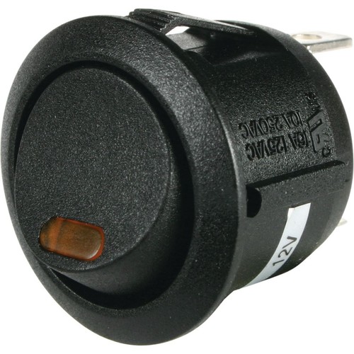 OEX Rocker Switch On/Off SPST 12V Amber Illuminated (Contacts Rated 10A @ 12V) -