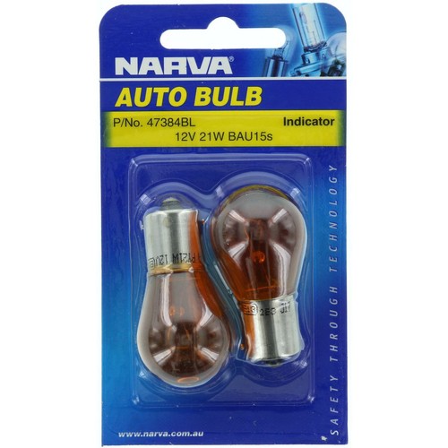 Narva PY21W Bayonet BAU15s Amber Globe 12V 21W - 47384BL Car Wiring Adapter
