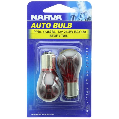 Narva Bayonet BAY15d Globe 12V 21/5W - 47387BL Car Wiring Adapter Car Lighting