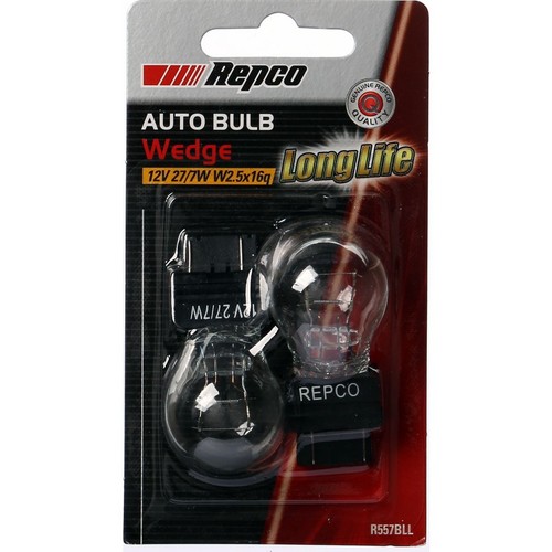 Repco P27/7W Wedge Globe 12V 21/7W W2.5x16q Pack of 2 - R557BLL Car Wiring