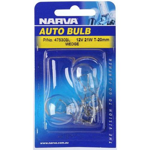 Narva W21W Wedge W3x16d Globe 12V 21W - 47530BL Car Wiring Adapter Car Lighting