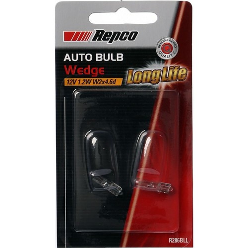 Repco Wedge Globe -1.2W 5X18mm (Pr) BL - R286BLL Car Wiring Adapter Car Lighting