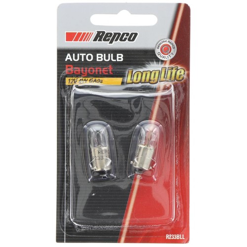 Repco T4W Bayonet Globe 12V 4W BA9s Pack of 2 - R233BLL Car Wiring Adapter
