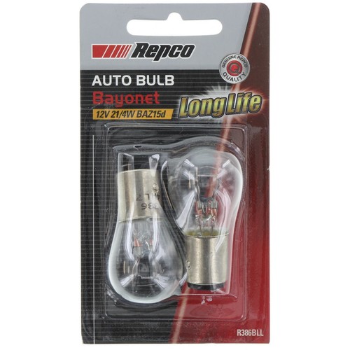 Repco P21/4W Bayonet Off-set pins Globe 12V 21/4W BAZ15d Pack of 2 - R386BLL