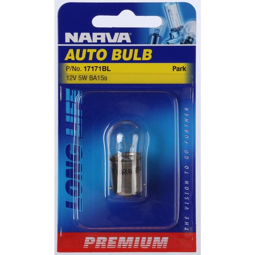 NARVA R5W Bayonet BA15s Premium Globe 12V 5W - 17171BL Car Wiring Adapter