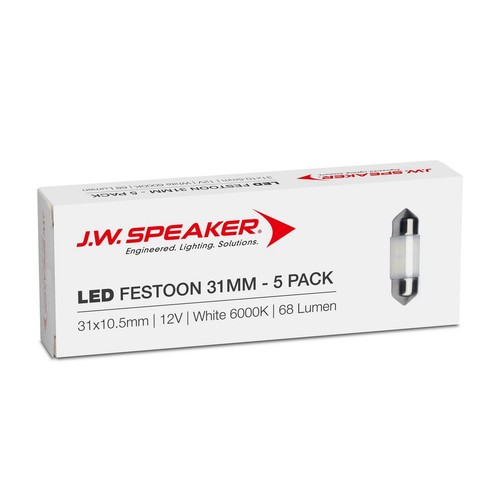 JW Speaker LED Festoon (31x10.5) 12V 6000K 68lm-Trade/ Bulk Pack. - 990100-5